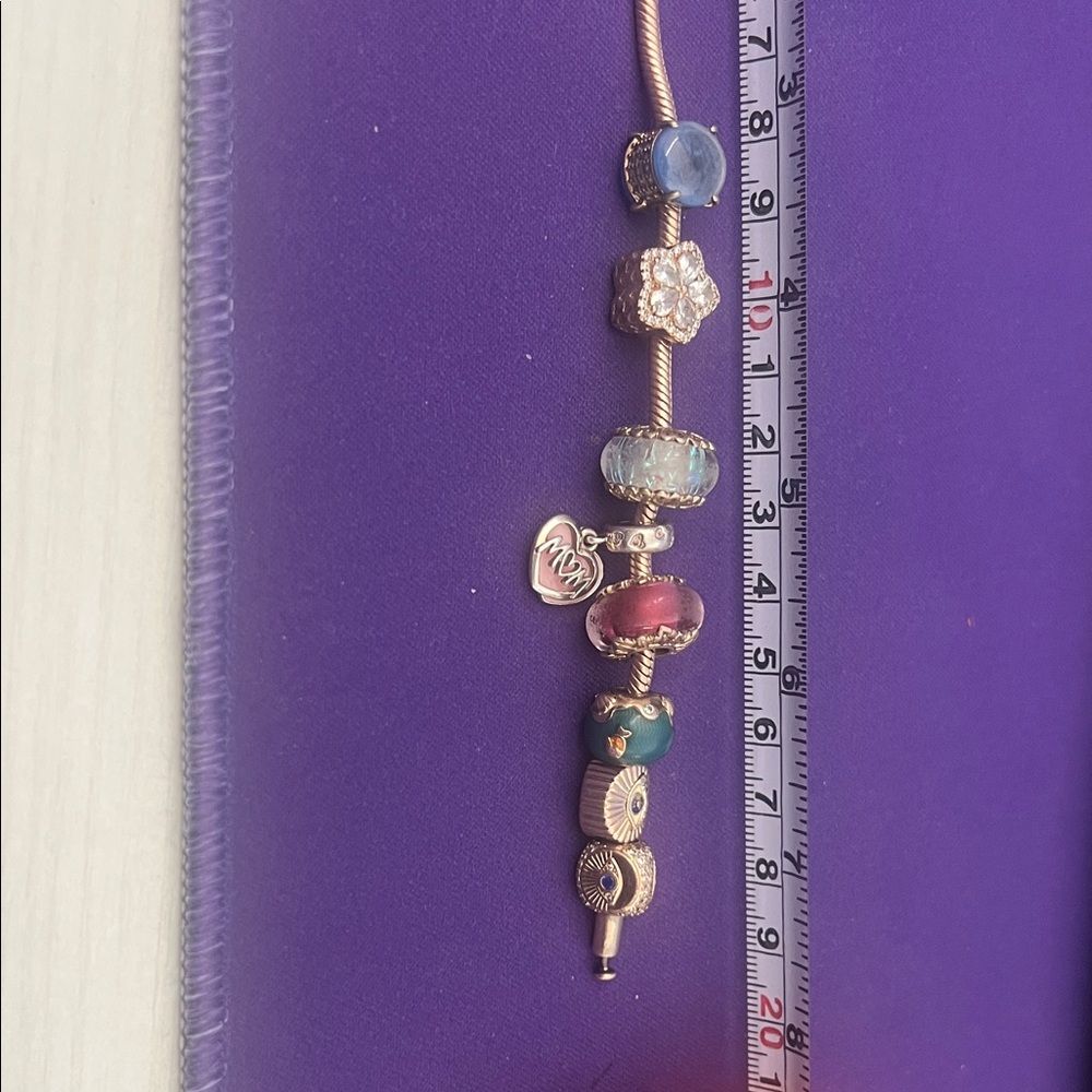 Pandora Gold and Multicolor Charm Bracelet - Picture 12 of 14